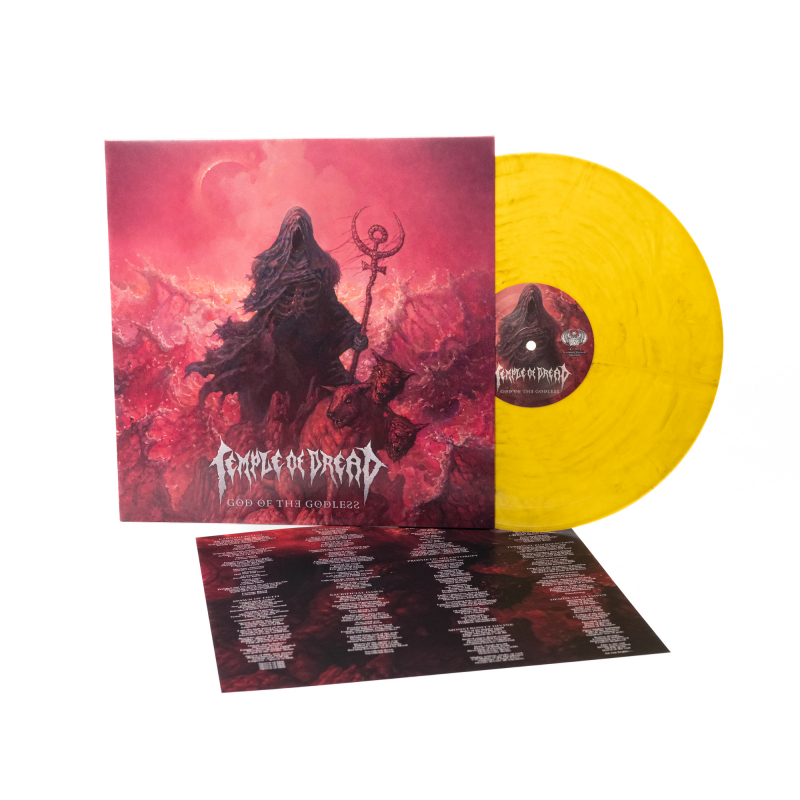 Temple Of Dread - God Of The Godless Vinyl LP  |  Clear/Yellow/Black Marble